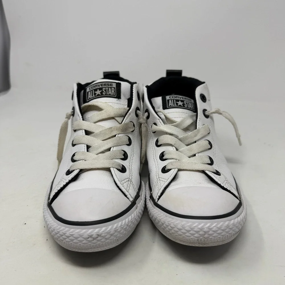 Converse Chuck Taylor All Star Madison White Leather Mid Top Sneakers 655993C